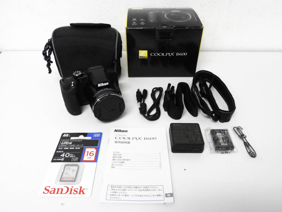 品川区からデジタルカメラ買取Nikon ニコン COOLPIX B600 コンパクトデジタルカメラ 1602万画素 ブラックを高価買取させて頂きました！