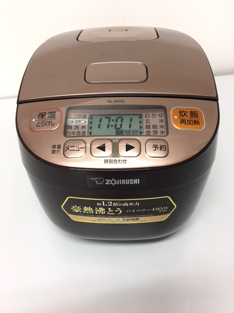 足立区から炊飯器 象印 ZOJIRUSHI 極め炊き NL-BB05-TM マイコン炊飯ジャー 3合炊きを買取させて頂きました！