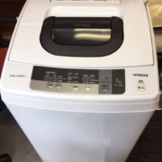 文京区から、HITACHI 日立 全自動電気洗濯機 NW-5WR 5kg 風脱水 ピュアホワイトを買取させて頂きました！