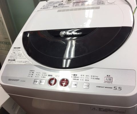 港区から、洗濯機SHARP ES-GE55K-Bを買取させて頂きました！