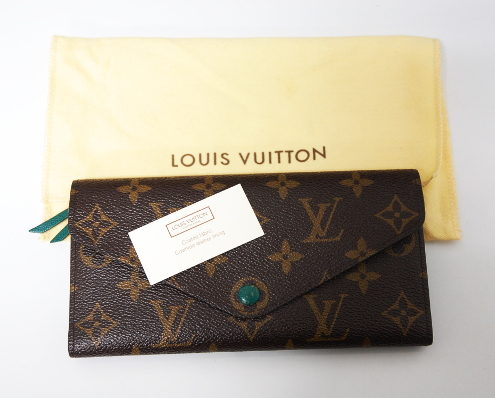 文京区からLOUIS VUITTON ルイヴィトン モノグラム ポルトフォイユ・ジョセフィーヌ ヴェール グリーン 長財布を高価買取させて頂きました！
