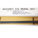 文京区からTANAKA WORKS CO, LTD. タナカ BAYONET, U.S. MODEL 1917 銃剣 レプリカを高価買取させて頂きました！