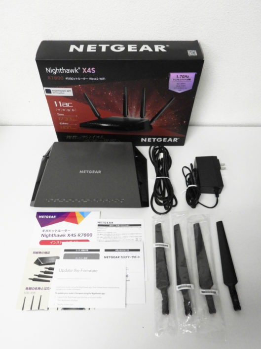 北区からNETGEAR Nighthawk X4S R7800-100JPS WiFiワイヤレスルーター デュアルバンド 1733＋800Mbps HT160対応を高価買取させて頂きました！
