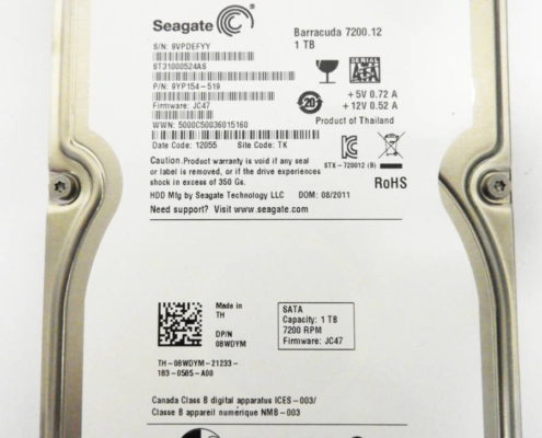 世田谷区からSeagate シーゲート ST31000524AS 1TB HDD 3.5インチ SATAを高価買取させて頂きました！