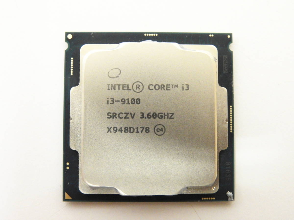 新宿区からPCパーツ買取INTEL インテル CPU 第9世代 Coffee Lake / Core i3 - 9100 / 3.6GHzを高価買取せて頂きました！